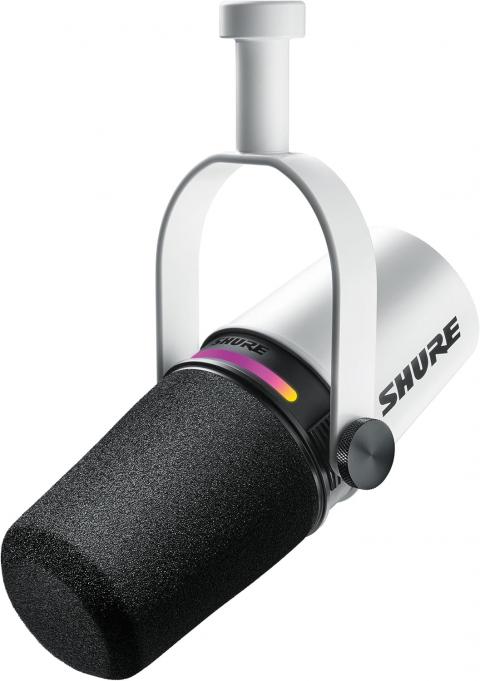 Shure MV7+ Podcast Dynamic Microphone. OBS Certified, Enhanced Audio, LED Touch Panel, USB-C & XLR Outputs, Auto Level Mode, Digital Pop Filter, Reverb Effects, Podcasting, Streaming, Recording